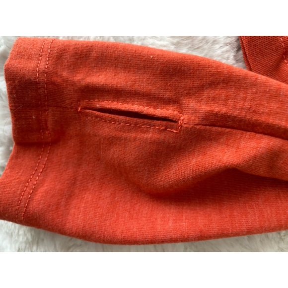 Orange maternity workout top. Size Small - Picture 3 of 4